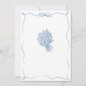 Elegante Waterverf vers van de markt Bridal Sh Kaart (Achterkant)