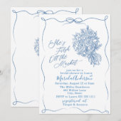 Elegante Waterverf vers van de markt Bridal Sh Kaart (Voorkant / Achterkant)