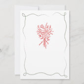 Elegante Waterverf vers van de markt Bridal Sh Kaart (Achterkant)