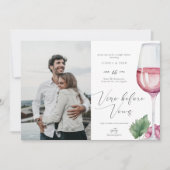 Elegante Waterverf Vino voor Geloften Koppels Douc Kaart (Voorkant)