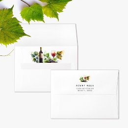 Elegante Waterverf Vino voor geloften Vrijgezellen Envelop