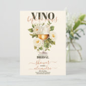 Elegante Waterverf Vino voor geloften Vrijgezellen Kaart (Staand voorkant)