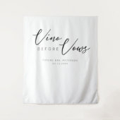 Elegante Waterverf Vino voor geloften Vrijgezellen Wandkleed (Voorkant)