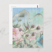 Elegante Waterverf Vintage Wildflowers Briefkaart (Voorkant / Achterkant)