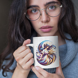 Elegante Waterverf Virgo Zodiac Custom Mok