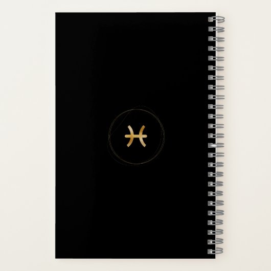 Elegante Waterverf Vissen Zodiac Custom Journal Notitieboek (Achterkant)