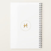 Elegante Waterverf Vissen Zodiac Custom Journal Notitieboek (Achterkant)