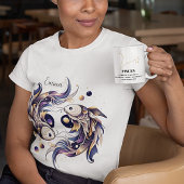 Elegante Waterverf Vissen Zodiac Custom Koffiemok