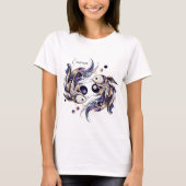 Elegante Waterverf Vissen Zodiac Custom T-shirt (Voorkant)