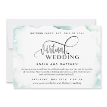 Elegante Waterverf vlekken, online virtuele bruilo