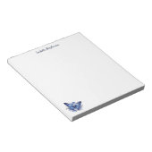 Elegante Waterverf Vlinder Bloem Notitieblok (Schuin)