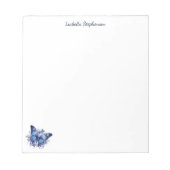 Elegante Waterverf Vlinder Bloem Notitieblok (Voorkant)