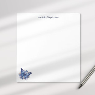Elegante Waterverf Vlinder Bloem Notitieblok