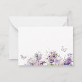 Elegante Waterverf Vlinder kussen dank u Baby Notitiekaartje (Achterkant)