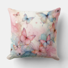 Elegante Waterverf vlinder Sierkussen
