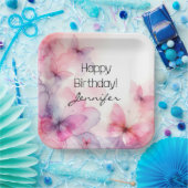 Elegante Waterverf vlinderpapier Bord (Feest)