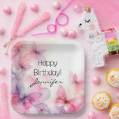 Elegante Waterverf vlinderpapier Bord (Feest)