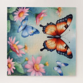 Elegante Waterverf Vlinders Kunstprint   Legpuzzel (Horizontaal)