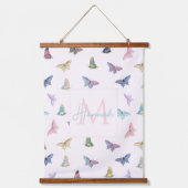 Elegante Waterverf vlinders mooi design Hangend Wandkleed (Voorkant)