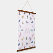 Elegante Waterverf vlinders mooi design Hangend Wandkleed (Gebogen)