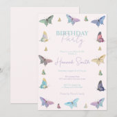 Elegante Waterverf vlinders mooi design Kaart (Voorkant / Achterkant)