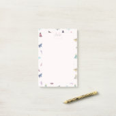 Elegante Waterverf vlinders mooi design Post-it® Notes (Op bureau)