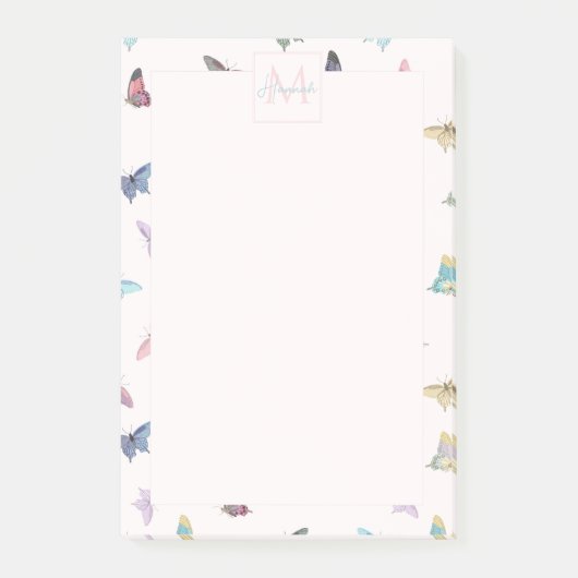 Elegante Waterverf vlinders mooi design Post-it® Notes (Voorkant)