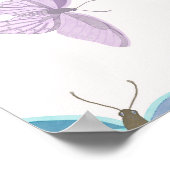 Elegante Waterverf vlinders mooi design Poster (Hoek)