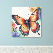 Elegante Waterverf Vlinders Natuur geïnspireerd Canvas Afdruk (Insitu (Houten vloer))