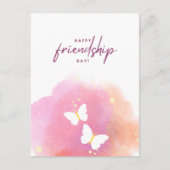 Elegante Waterverf vlinders Vriendschapsdag Briefkaart (Voorkant)