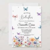 Elegante Waterverf Vlinders Vrijgezellenfeest Kaart (Voorkant)