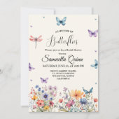 Elegante Waterverf Vlinders Vrijgezellenfeest Kaart (Voorkant)