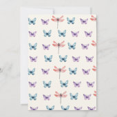 Elegante Waterverf Vlinders Vrijgezellenfeest Kaart (Achterkant)