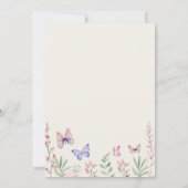 Elegante Waterverf Vlinders Vrijgezellenfeest Kaart (Achterkant)