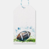 Elegante Waterverf Voetbal Baby Shower Cadeaulabel (Achterkant)
