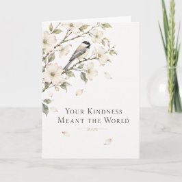 Elegante Waterverf Vogel Bedankkaart Kaart