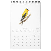 Elegante Waterverf Vogels 2026 Kalender (Jan 2027)