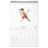 Elegante Waterverf Vogels 2026 Kalender (Feb 2027)