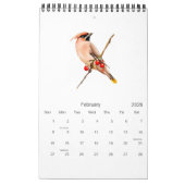 Elegante Waterverf Vogels 2026 Kalender (Feb 2026)