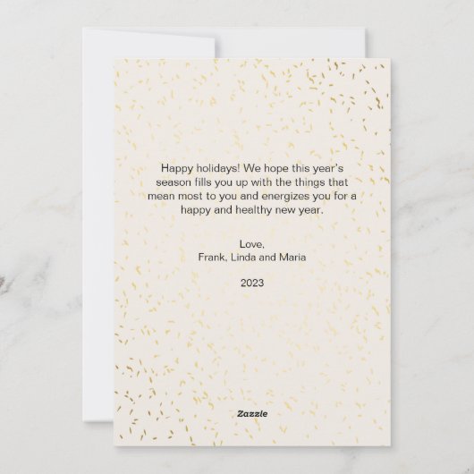 Elegante Waterverf Vrolijk alles Kerstmis Feestdagenkaart (Achterkant)