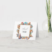 Elegante Waterverf Vrolijk Kerst Baby shower Dat Bedankkaart (Voorkant)