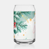 Elegante Waterverf Vrolijk kerstblikje Blikvorm Glas (Voorkant)