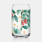 Elegante Waterverf Vrolijk kerstblikje Blikvorm Glas (Rechts)