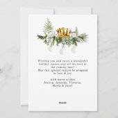 Elegante Waterverf Vrolijk kerstcompositie Feestdagenkaart (Achterkant)