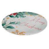 Elegante Waterverf Vrolijk kerstglas snijden Snijplank (Hoek)