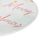 Elegante Waterverf Vrolijk kerstglas snijden Snijplank (Hoek)