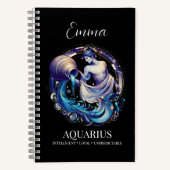 Elegante Waterverf Waterman Zodiac Custom Journal Notitieboek (Voorkant)