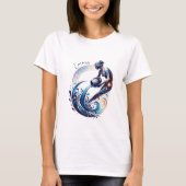 Elegante Waterverf Waterman Zodiac Custom T-shirt (Voorkant)