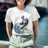 Elegante Waterverf Waterman Zodiac Custom T-shirt