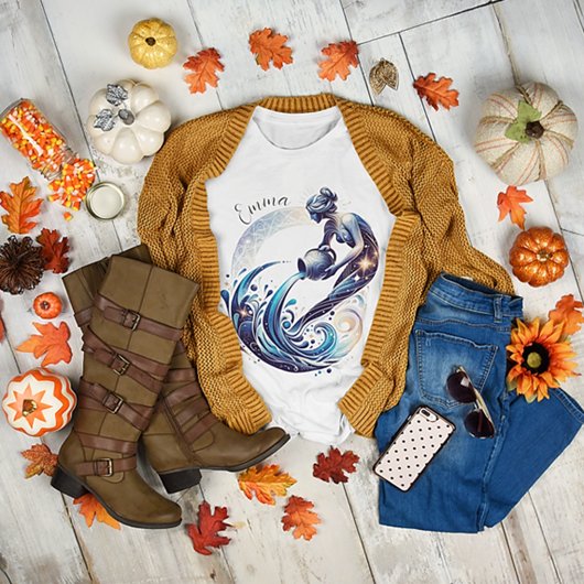 Elegante Waterverf Waterman Zodiac Custom T-shirt